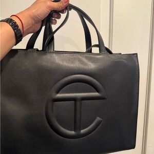 Telfar Black Medium Shopping Bag